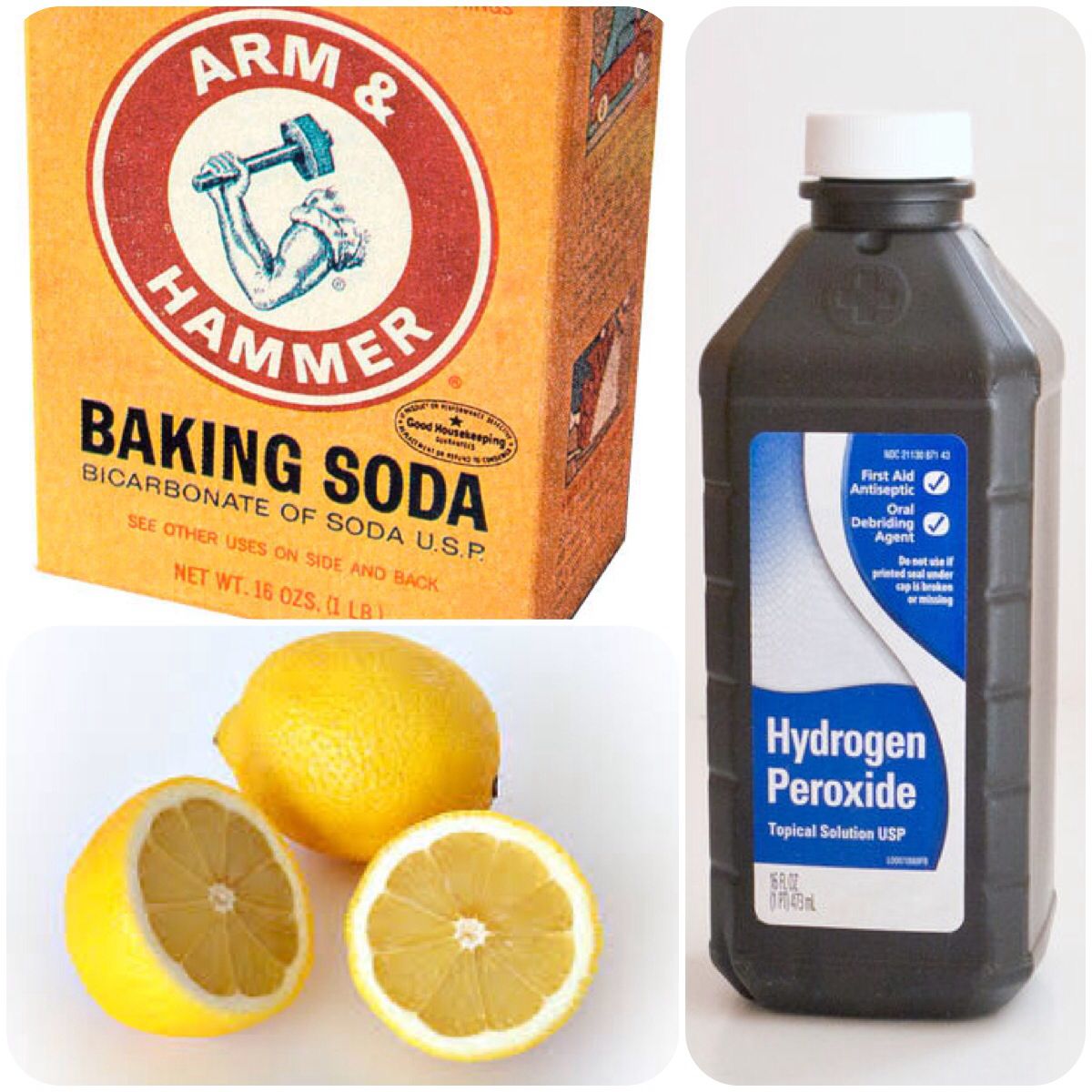 Mix baking soda, peroxide, and lemon juice in a bowl to barely a ...